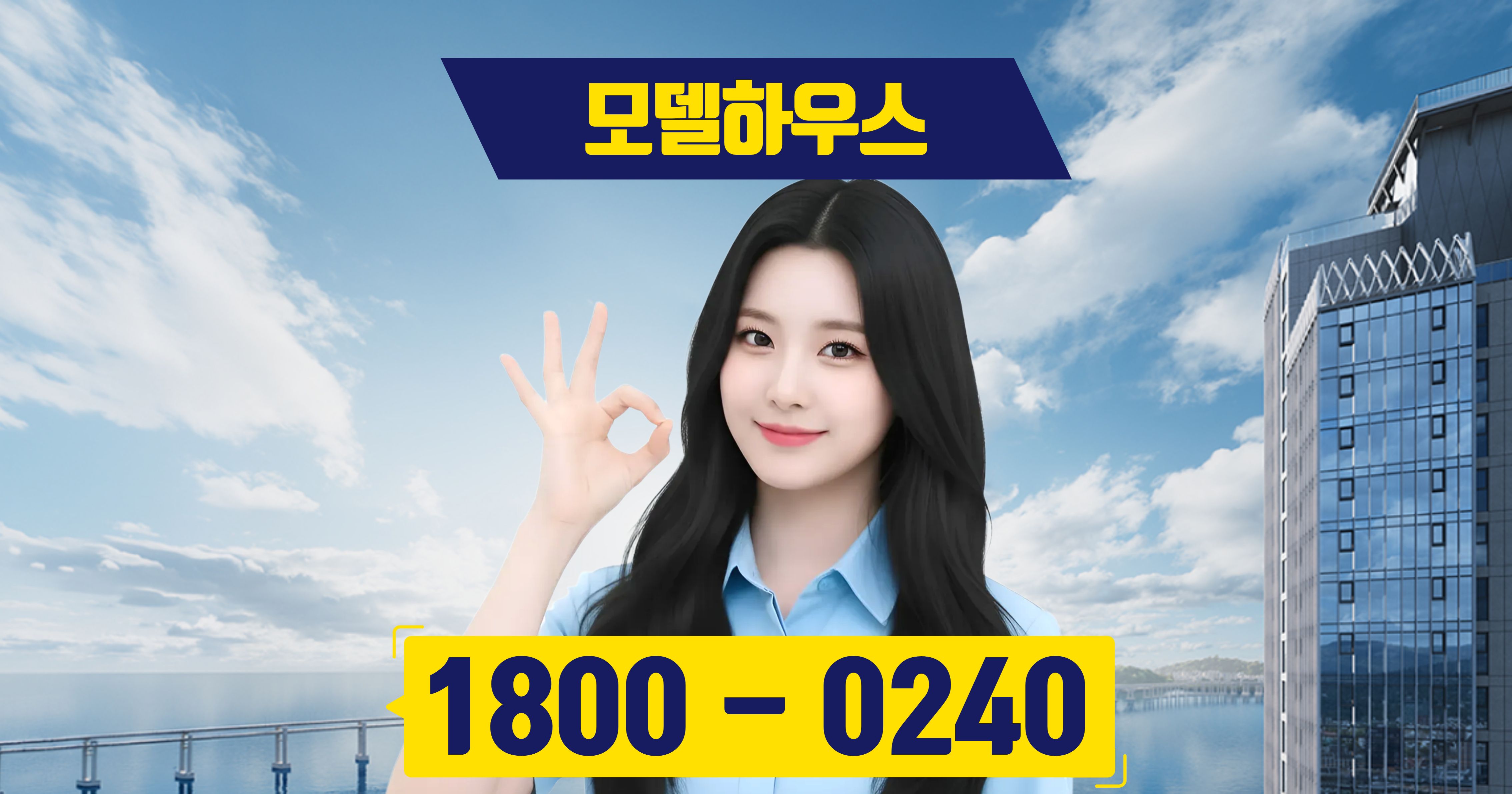 엄궁역 트라비스 하늘채 모델하우스 베너안내